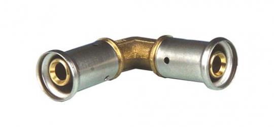 М/пл угол 90гр. пресс (латунь) 26х26 Henco