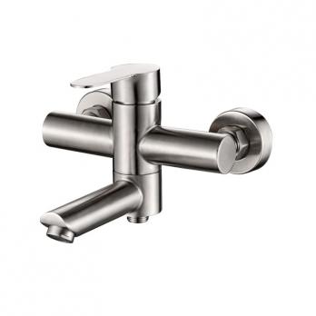 Смеситель для ванны, короткий излив, нерж. сталь VALFEX Andromeda Steel 