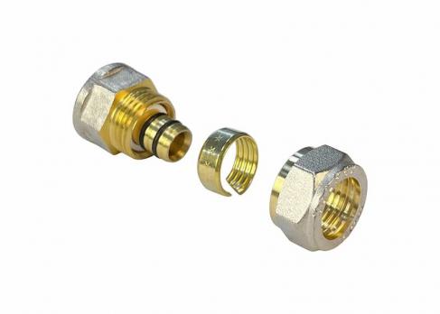 Соединитель обжимной с переходом на ВР VALFEX 20 x 1/2
