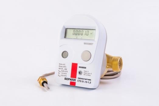 Счетчик тепла  СТЭ-31 БЕРИЛЛ ду 15 L=110mm.Qn=1,5 Т1-R