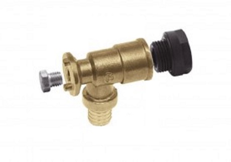 Отвод фиксируемый Push латунь 14х2 G1/2