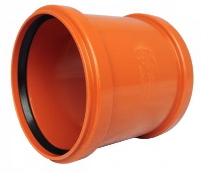 Муфта НПВХ ремонтная корич. Дн110 L=125mm б/нап в комплекте KGU Ostendorf 220500